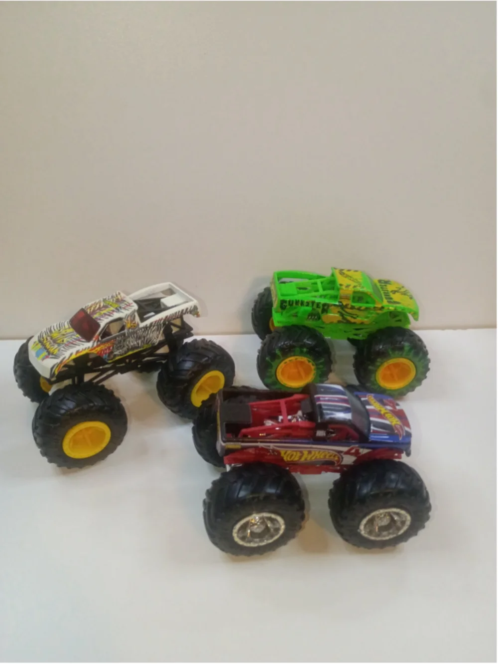 Lot of three Hot Wheels monster Jam monster trucks 1:64 scale